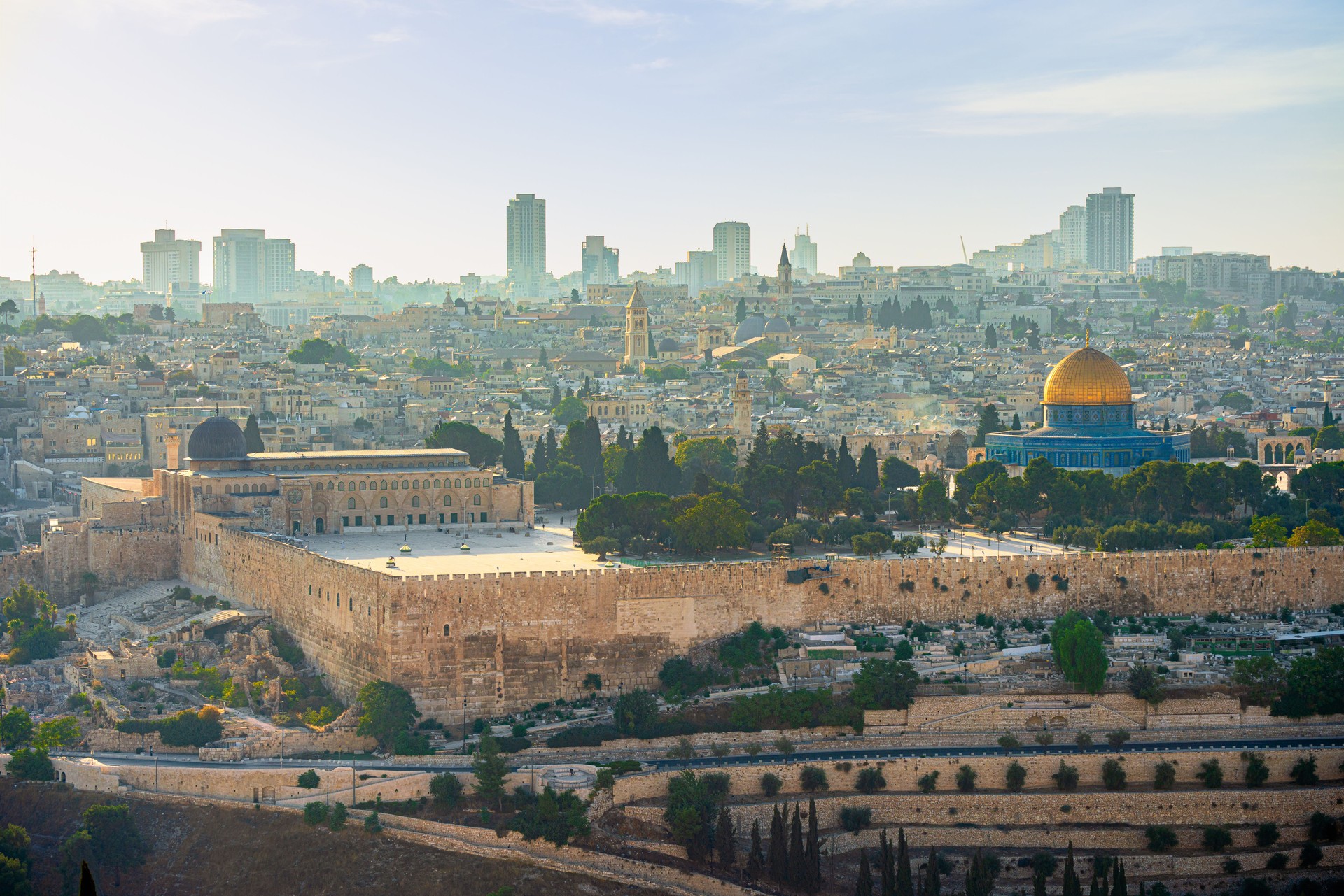 The historic Jerusalem Old City, with its religious landmarks for Christians, Muslims and Jews